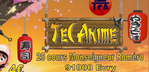 Affiche TeCAnime 2014 - 3ème édition de la convention asiatique de l'Essonne