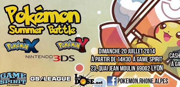 Affiche Pokémon Summer Battle à la boutique retrogaming GameSpirit Lyon