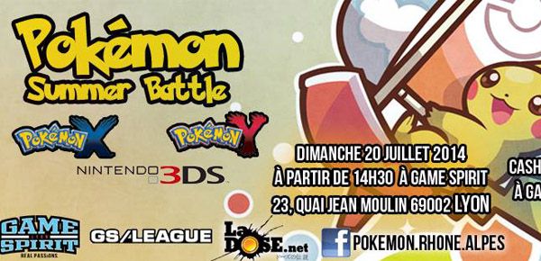 Affiche Pokémon Summer Battle à la boutique retrogaming GameSpirit Lyon Affiche Pokémon Summer Battle à la boutique retrogaming GameSpirit Lyon