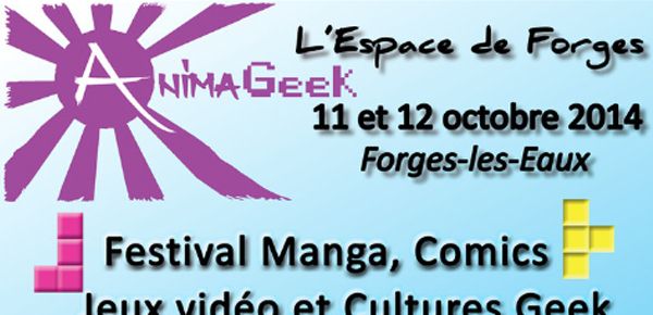 Affiche AnimaGeek 2014 - festival de manga, jeux vidéo et culture Geek
