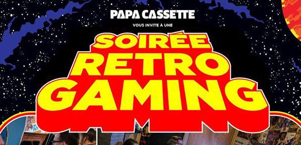 Affiche Soirée Retrogaming Papa Cassette - tournoi Donkey Kong
