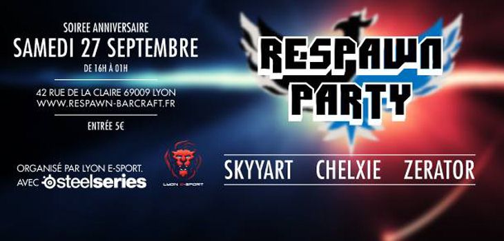 Affiche Anniversaire du Respawn Barcraft avec Lyon e-Sport