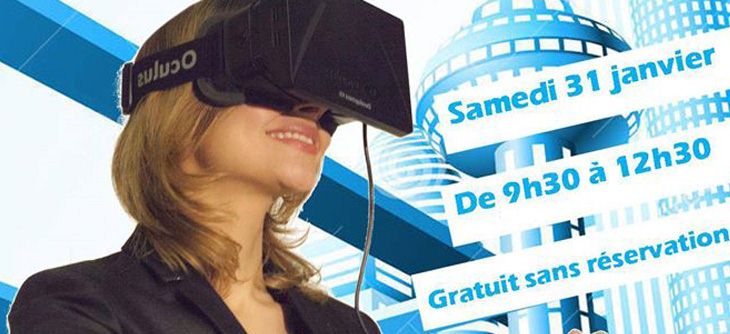 Affiche Venez tester l'Oculus Rift Affiche Venez tester l'Oculus Rift
