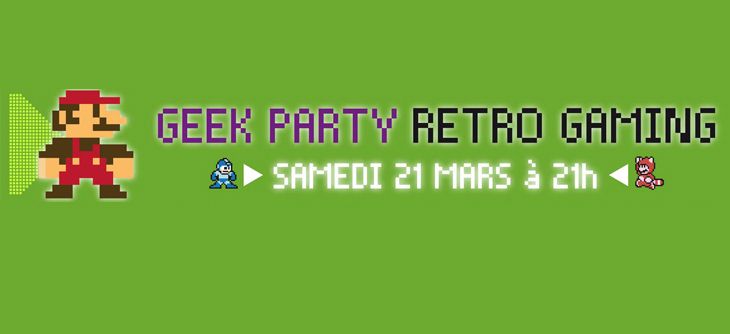 Affiche Geek Party Rétro Gaming