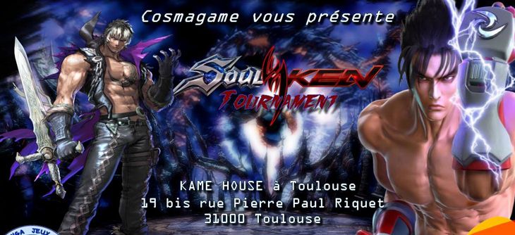 Affiche SoulKen Tournament : Tournoi Tekken Tag Tournament 2 et SoulCalibur 5