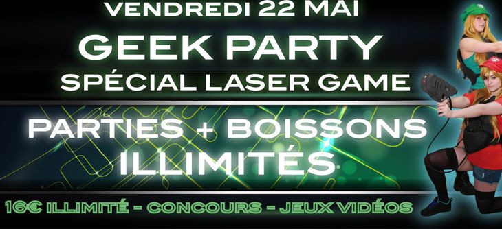 Affiche Geek Party LASER GAME illimité