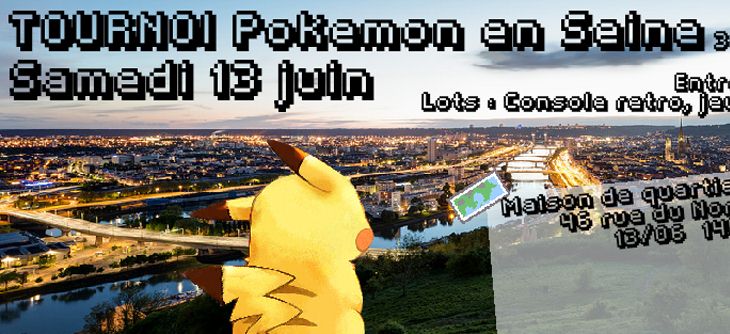 Affiche Tournoi Pokemon En Seine 3ème Edition à Rouen