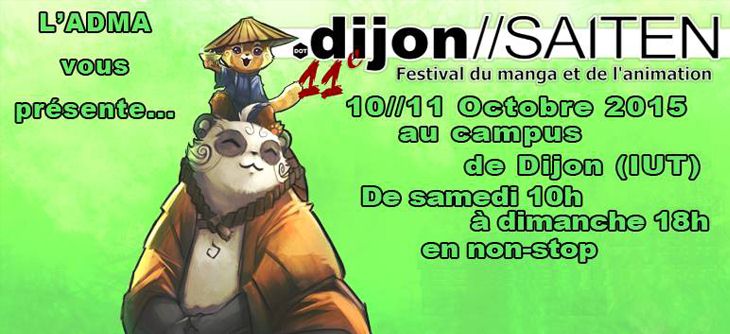 Affiche Dijon Saiten - 11ème édition du festival du manga et de l'animation