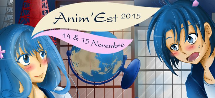 Affiche Anim'Est 2015 - convention de culture Japonaise du Grand Est