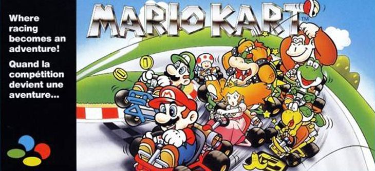 Affiche Mario Kart sur SNES + Aspahlt AirBorn sur tablette + Challenge sur Advance Wars