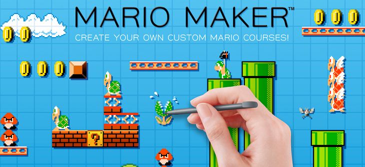 Affiche Splatoon sur Wii U + CHALLENGE Mario Maker + Espace console portable