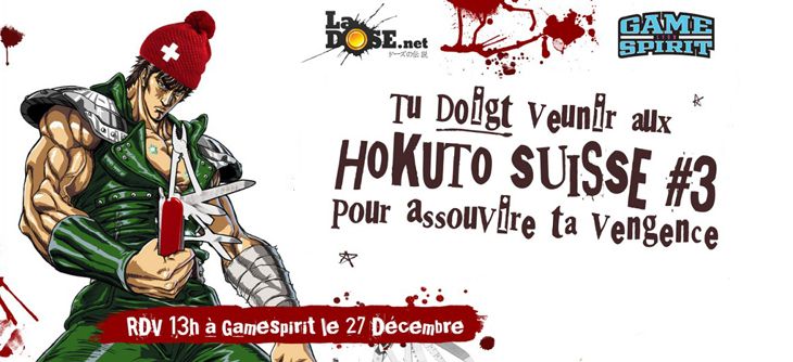 Affiche Hokuto Suisse 3ème édition - tournoi jeux d'arcade