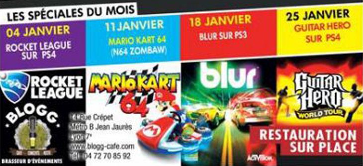 Affiche Soirée Jeux Vidéo - Blur - au Blogg