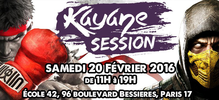 Affiche Kayane Session sur Street Fighter V et Mortal Kombat X