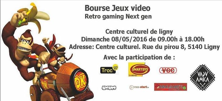 Affiche Bourse aux jeux vidéo Rétro et NextGen Affiche Bourse aux jeux vidéo Rétro et NextGen