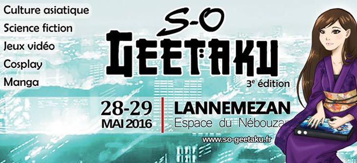 Affiche S-O GeeTaku 2016 - 3ème festival de Culture asiatique des Hautes Pyrénées