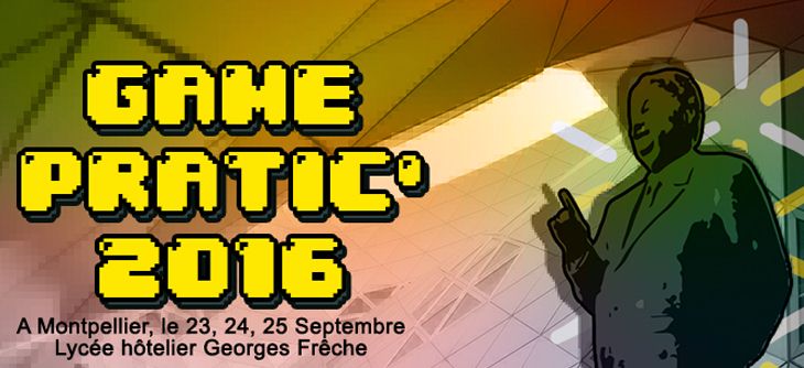 Affiche Game Pratic 2016, Game Jam avec la Région Occitanie