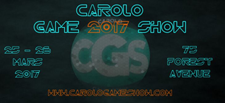 Affiche Carolo Game Show - édition 2017 du rendez-vous geek des Ardennes