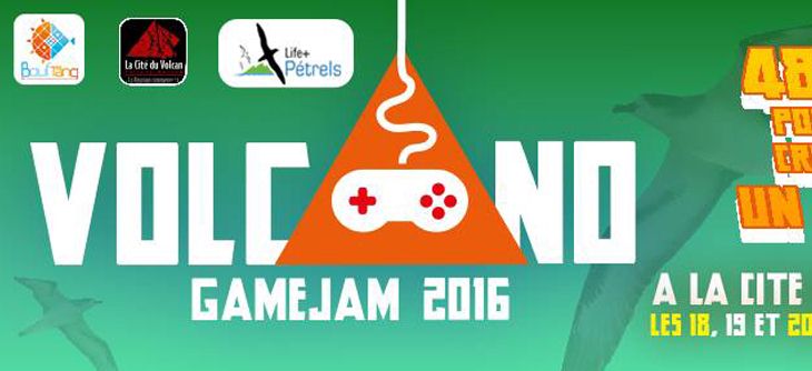 Affiche Volcano GameJam à l'île de la Réunion