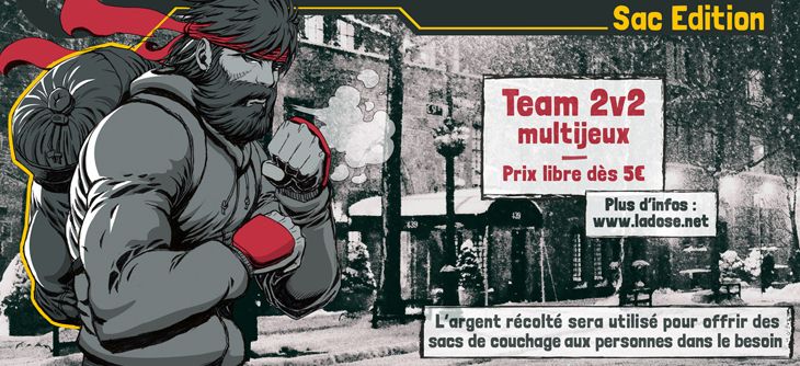 Affiche Hokuto Suisse sac édition - tournoi caritatif jeux d'arcade