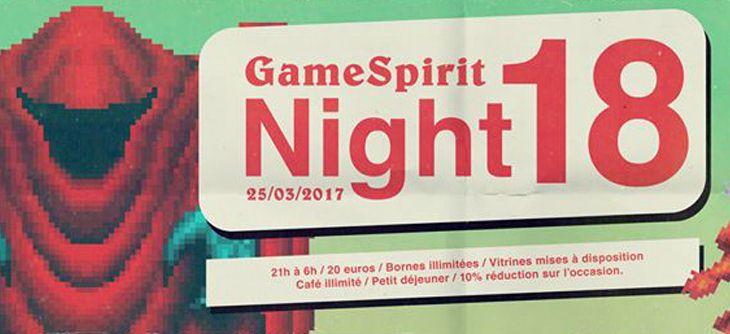 Affiche Night GameSpirit #18 - Bornes d'arcade et flipper en illimité