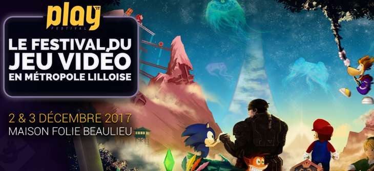 Affiche Play'it Festival 2017 - festival du jeu vidéo en métropole lilloise