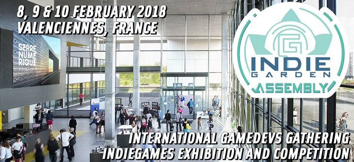 Affiche Indie Garden Assembly - événement international du jeu vidéo indépendant