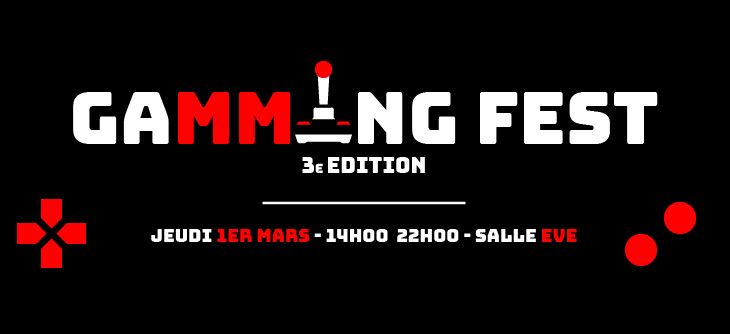 Affiche GaMMIng Fest 2018 - 3ème édition