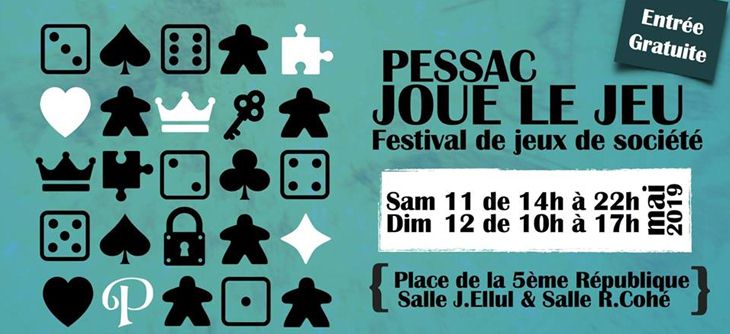 Affiche Pessac Joue le Jeu - Festival de jeux de société