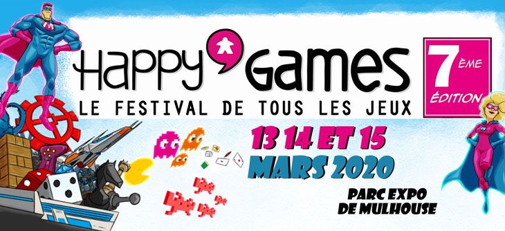 Affiche Happy'Games 2020 - 7ème édition du Festival de tous les jeux