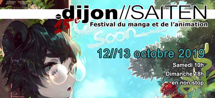 Affiche Dijon Saiten 2019 - 15ème édition du festival manga et animation Affiche Dijon Saiten 2019 - 15ème édition du festival manga et animation