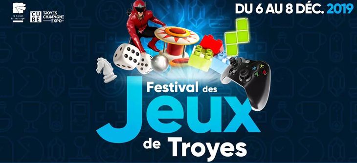 Affiche Festival des Jeux de Troyes 2019 - cinquième édition