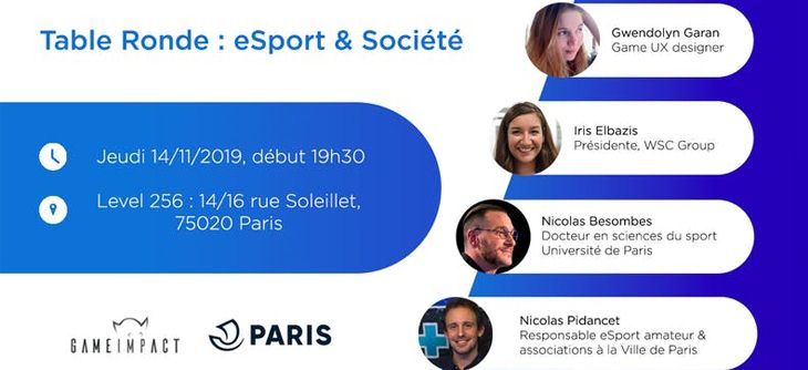 Affiche Table Ronde eSport et société Affiche Table Ronde eSport et société