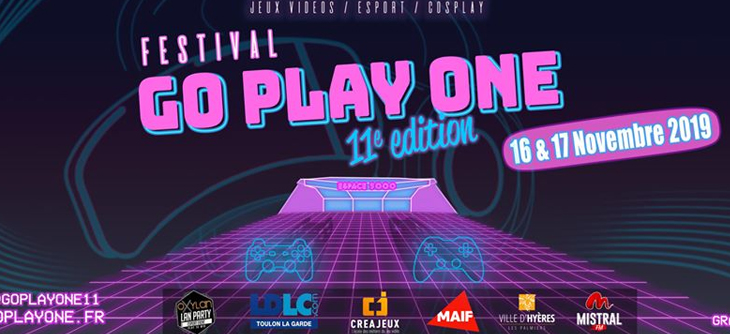 Affiche Go Play One 2019 - 11ème édition du festival des jeux vidéos et mangas