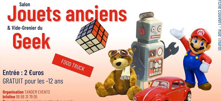 Affiche Salon Jouets Anciens et Vide-Grenier du Geek Affiche Salon Jouets Anciens et Vide-Grenier du Geek