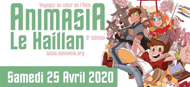 Affiche Animasia Le Haillan 2020 - festival aquitain des cultures asiatiques