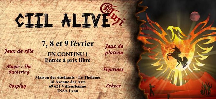 Affiche CIIL Alive : Convention de l'Imaginaire de l'INSA Lyon 2020
