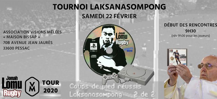 Affiche Tournoi de Jonah Lomu Rugby sur PS1 Affiche Tournoi de Jonah Lomu Rugby sur PS1