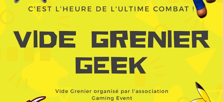 Affiche Premier Vide grenier Geek de Blanquefort