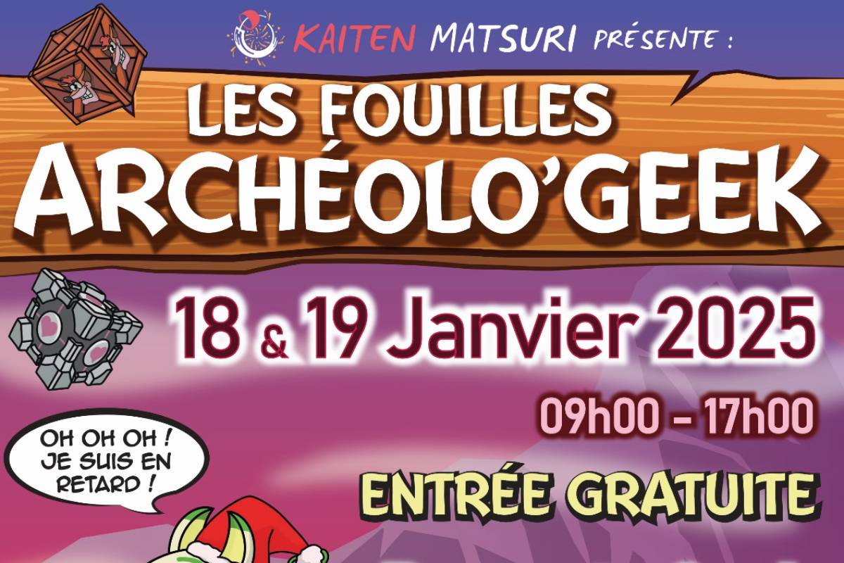 Affiche Les Fouilles Archéolo'Geek 2025 - Brocante Geek