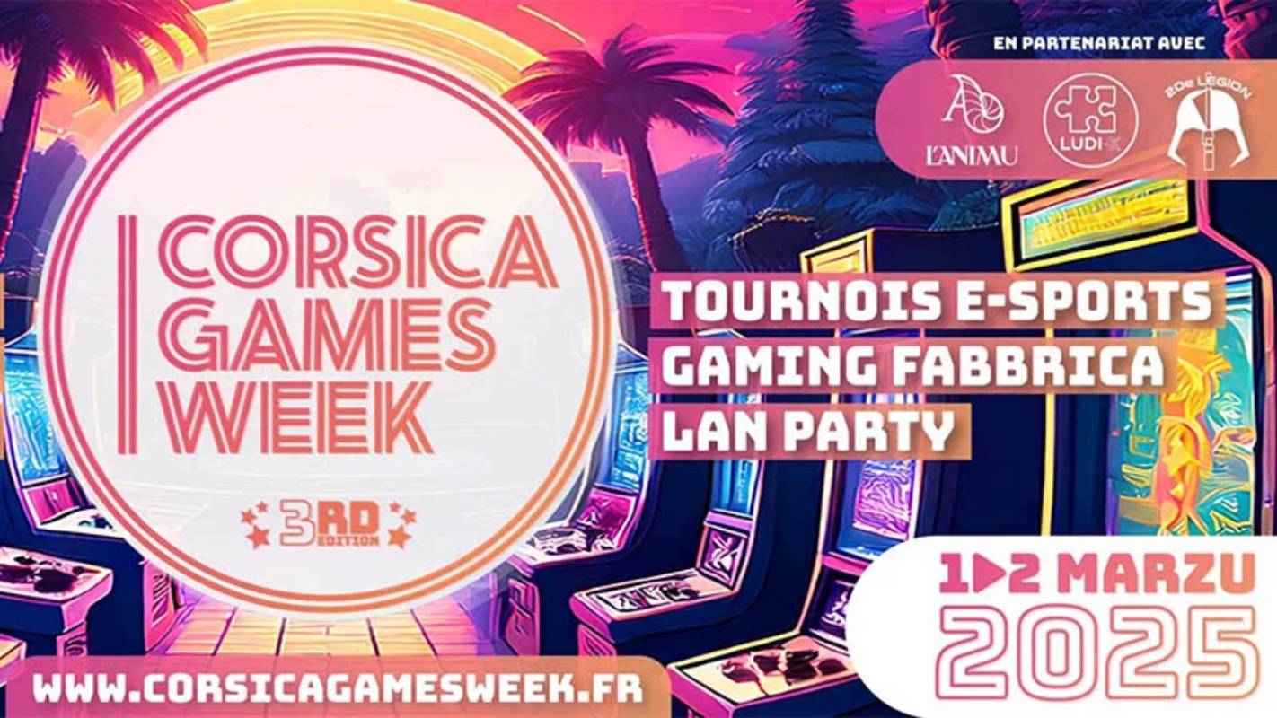 Affiche Corsica Games Week 2025 Affiche Corsica Games Week 2025