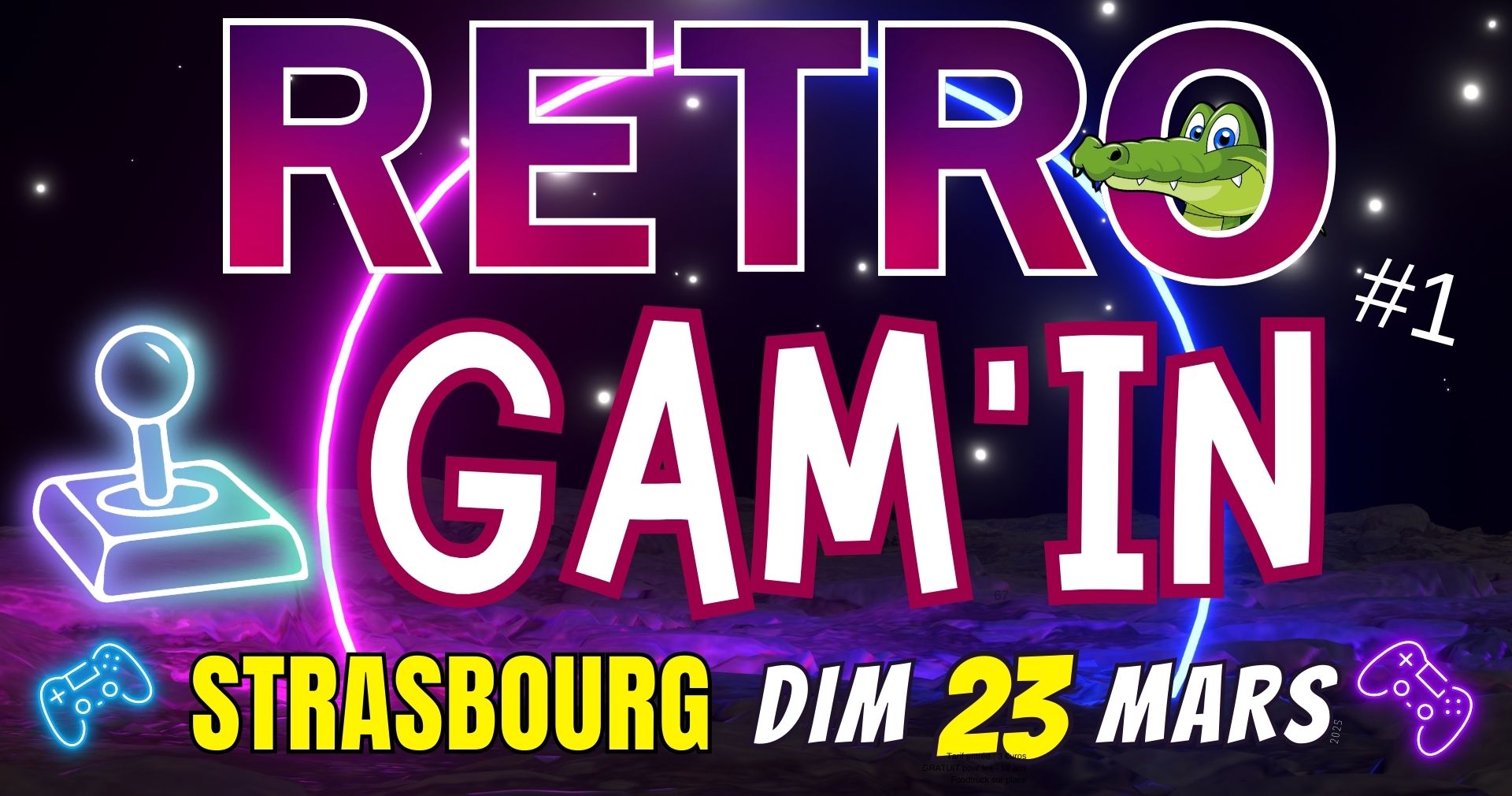 Affiche Retro Gam'In - Strasbourg 2025