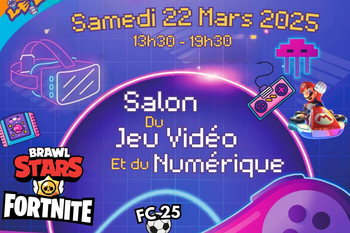 Affiche Salon du numérique et du jeu vidéo Affiche Salon du numérique et du jeu vidéo