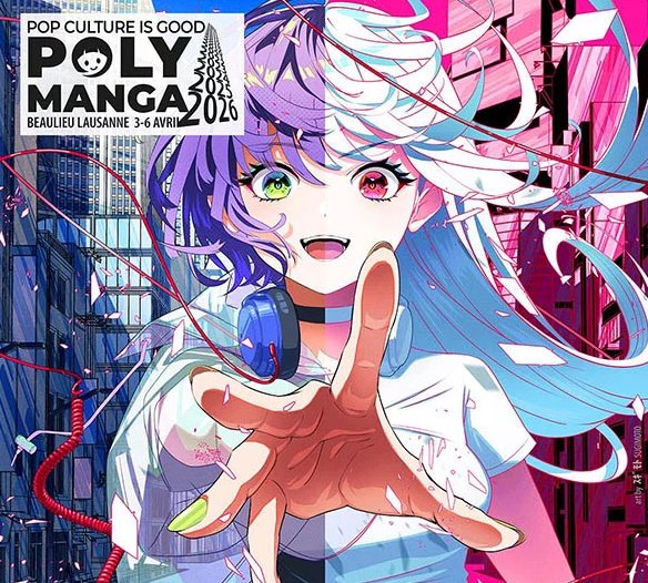 Affiche Polymanga - convention manga et jeux vidéo Suisse