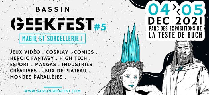 Affiche Bassin Geek Festival 2021