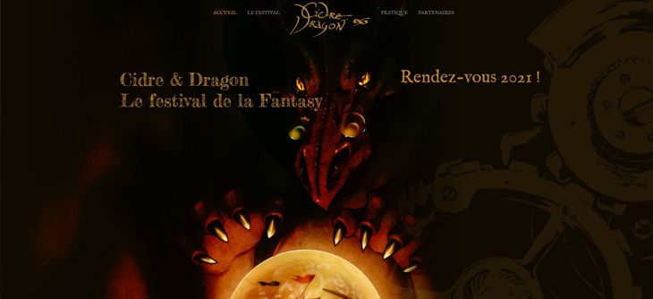 Affiche Cidre et Dragon - édition 2021 du festival Médiéval Fantasy