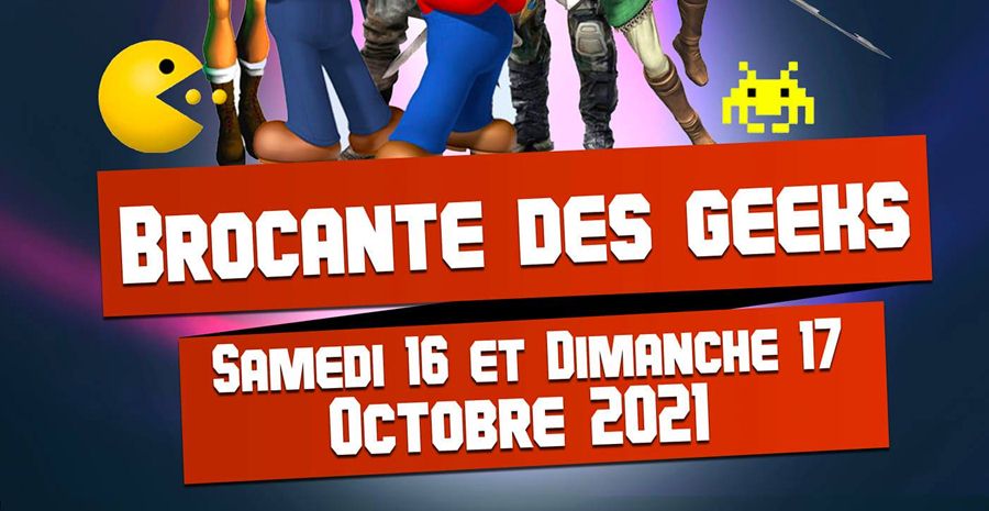 Affiche Brocante des Geeks 2021 de la mairie de Saint-Germain-des-Fossés