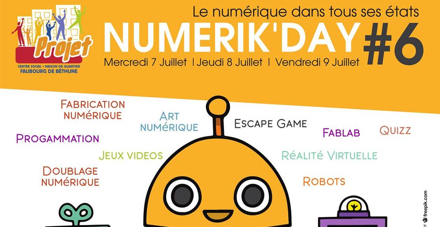 Affiche Numerik Day 2021- sixième édition du salon lillois dédié au numérique