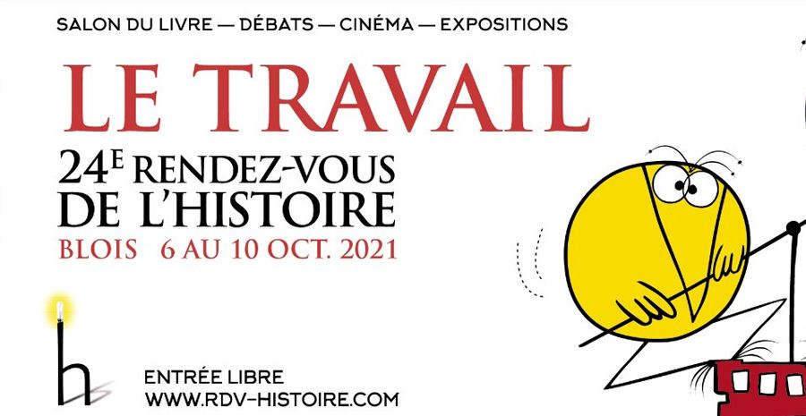 Affiche Rendez-vous de l'histoire 2021 - espace jeux vidéo Affiche Rendez-vous de l'histoire 2021 - espace jeux vidéo