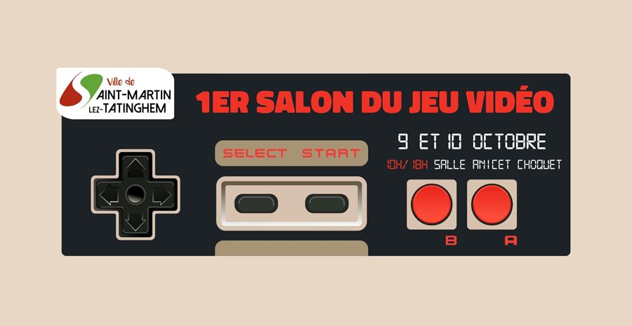 Affiche Premier Salon du jeu vidéo de Saint-Martin-lez-Tatinghem Affiche Premier Salon du jeu vidéo de Saint-Martin-lez-Tatinghem